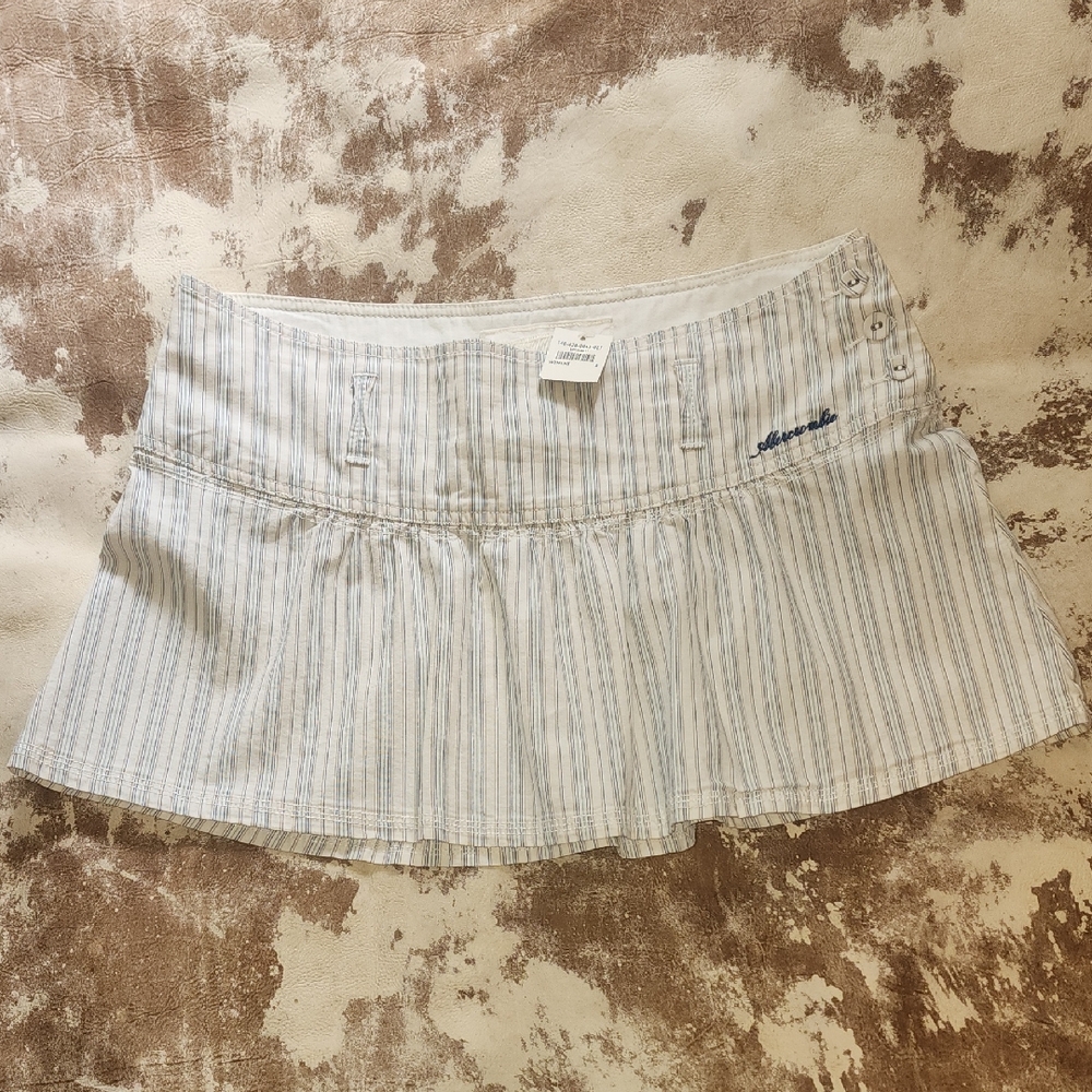 NWT Abercrombie & Fitch Blue Striped Women's Skirt. Size: 6